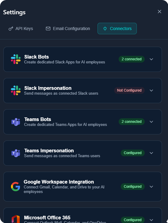 Native integrations - Slack, Teams, Google Workspace, Microsoft 365